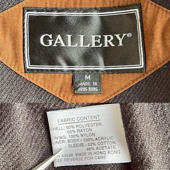 Vintage 90s insulated anorak jacket coat pecan trench brown oversized Gallery M - Picture 7 of 14